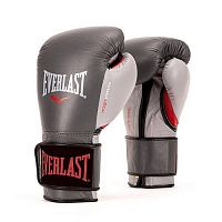 Перчатки Боксерские Everlast Powerlock Hook Loop Training Gloves P00000-gray-red